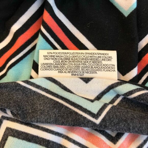 Bobbie Brooks Stretch Sheath Midi Dress Size Small Ruched Chevron Asymmetrical - Picture 11 of 11